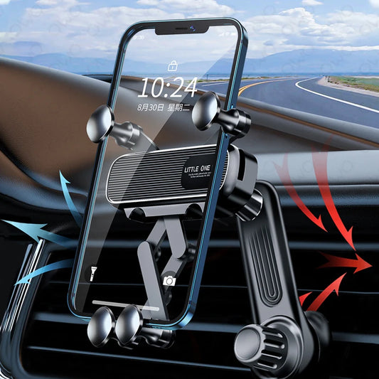 Luxury Car Phone Holder For iPhone 15 13 12 11 14 Pro Max Samsung Xiaomi Auto Air Vent Mount Holder Smartphone GPS Support Stand
